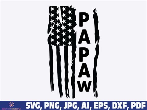 Pawpaw Svg Pawpaw Flag Svg Png Pawpaw Dad Svg USA Flag Svg Etsy