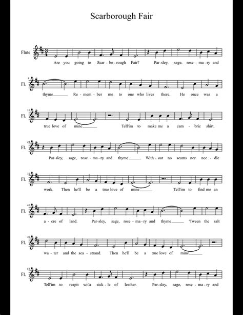 Scarborough Fair Sheet Music Download Free In Pdf Or Midi