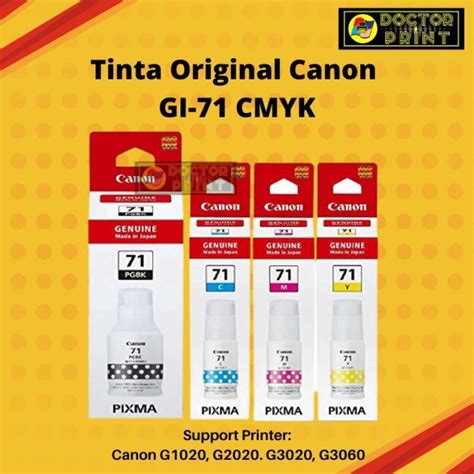 Jual Tinta Canon GI 71 Original CMYK Di Seller Doctorprint Surabaya