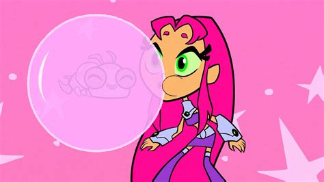 Starfire Blowing A Silkie Bubble By Greg10ory On Deviantart