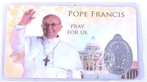 Holy Card Pope Francis Miraculous Medal P18 Fc Ziegler Company