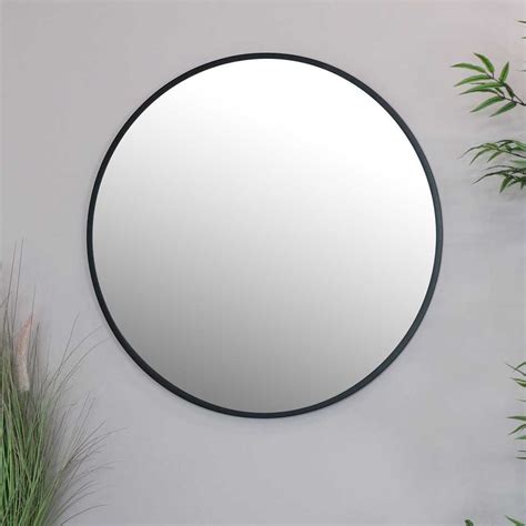 Mirror Shiny Black Round Wall Mirrors Of Photos