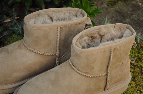 Extra Short Sheepskin Outdoor Boots In Truffle And Chestnut Uk