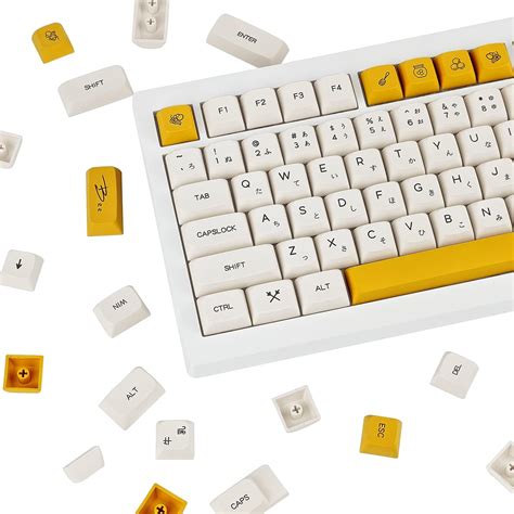 Keycaps 140 Touches PBT Keycaps XDA Profile Dye Sublimation Keycaps Set