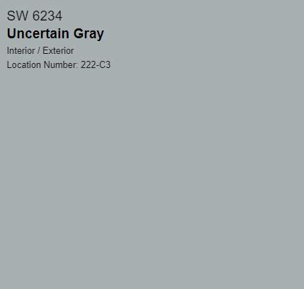 Sherwin Williams Uncertain Gray Sherwin Williams Paint Colors Blue