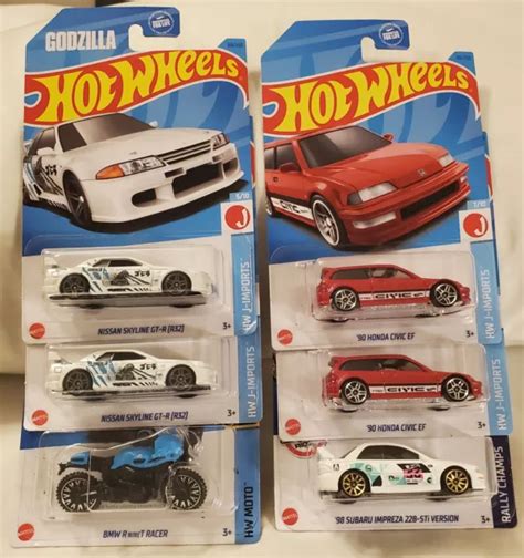 Hot Wheels Nissan Skyline Gt R R Godzilla Honda Civic Treasure Hunt Lot