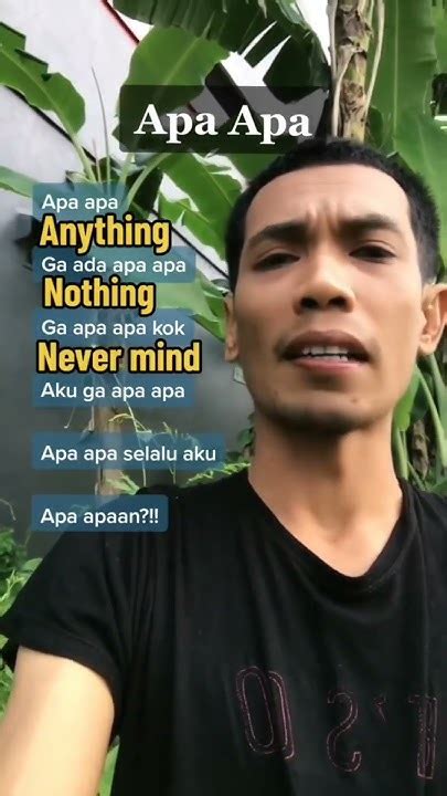 Bahasa Inggrisnya Apa Apa Youtube