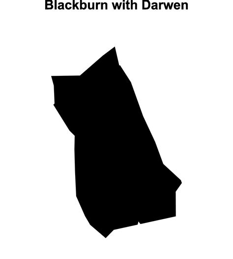 Blackburn With Darwen Blank Outline Map 44158561 Vector Art At Vecteezy