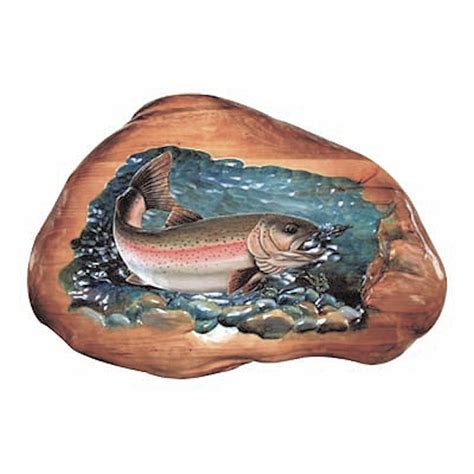 Rainbow Trout Wood Wall Art 24 X16