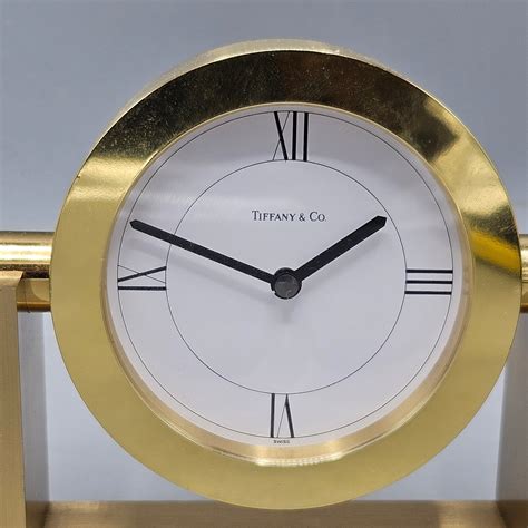 Tiffany And Co Brass Swivel Mounted Desk Clock Shopsbh