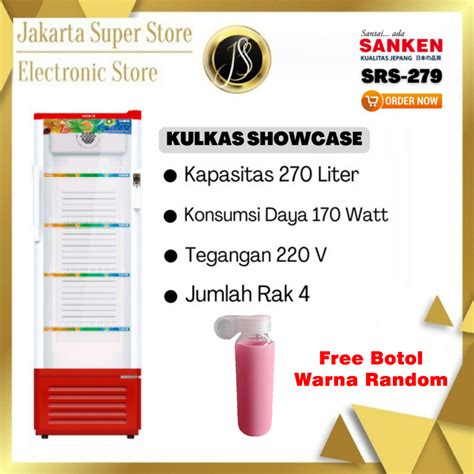 Jual SANKEN SHOWCASE SRS 279 4 RAK DENGAN KUNCI Shopee Indonesia