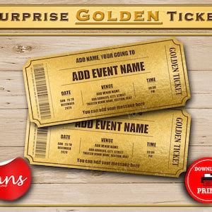 Golden Ticket - Etsy