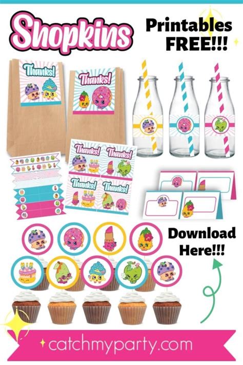 Free Shopkins Party Printables To Decorate Your Birthday Catch My Party