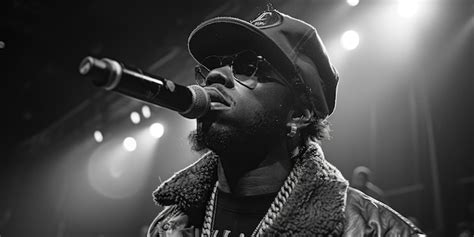 Rapper performing on stage | Premium AI-generated image