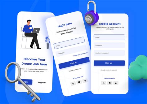 Onboarding Login Register App Ui Figma