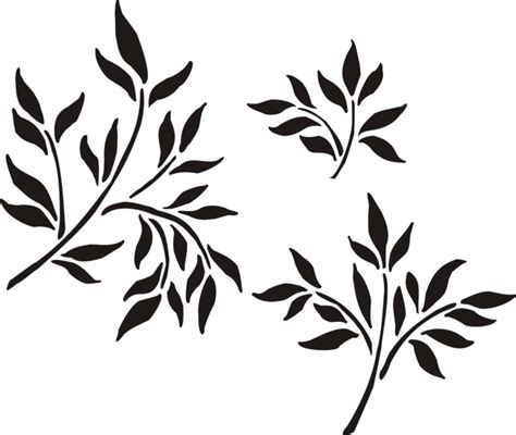 Painting Stencil Leaf Branches Walls Stencils Plaster Stencils