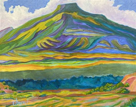 Ghost Ranch, Colorful Expressionist Landscape Painting "MEMORIA" by Ann ...