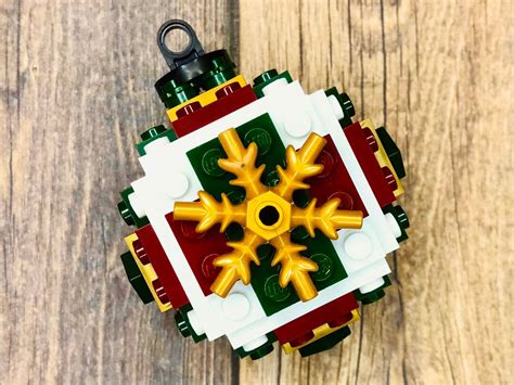 Custom Snowflake Christmas Ornament Made From Lego® Bricks Etsy