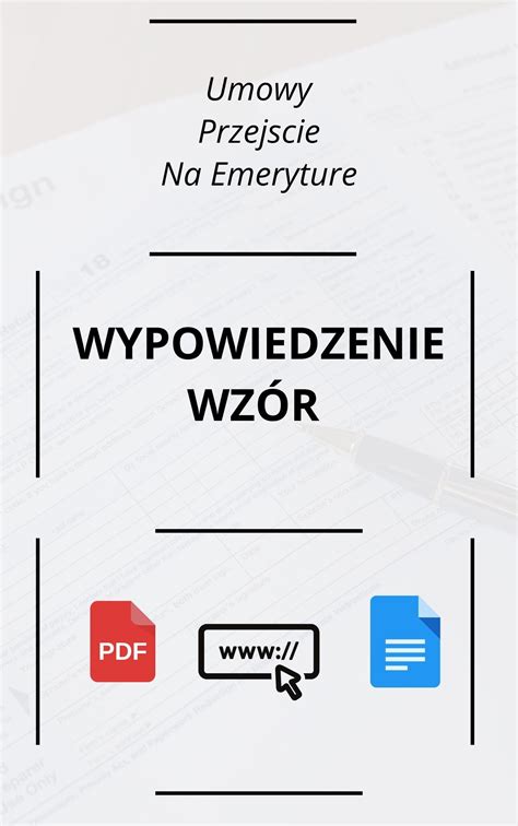 Wypowiedzenie Umowy Przejście Na Emeryturę Wzór WORD PDF