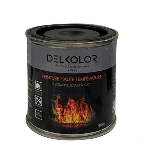 Delkolor Peinture Haute Temp Rature Ml Noir Leroy Merlin