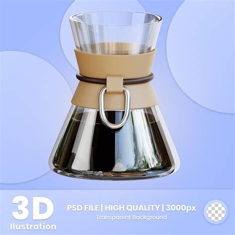 Café Icône 3d Chamex PSD Premium