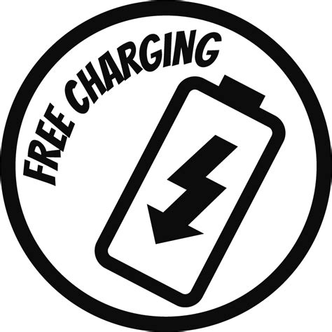 Free Charging Shop Window Sticker Tenstickers