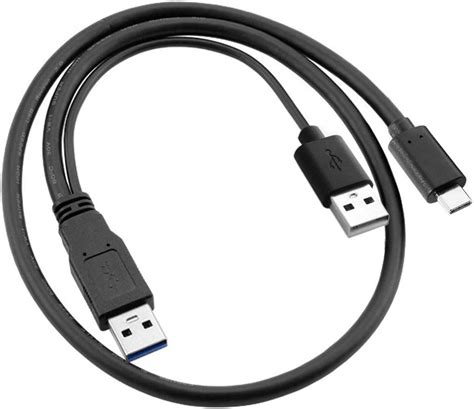 Amazon co jp cablecc Type C USB C USB 3 0 オス USB 2 0 デュアルパワーデータ Y