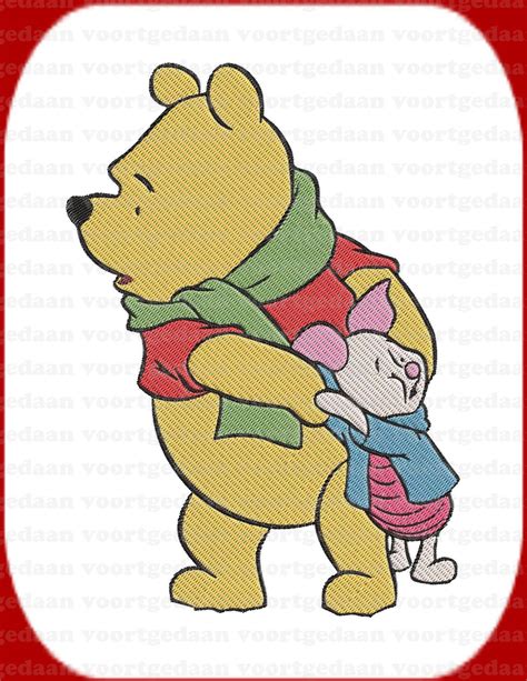 Winnie The Pooh Y Piglet Relleno Dise O De Bordado Etsy Espa A