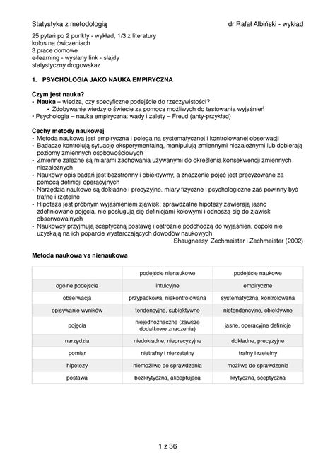 Statystyka Z Metodologia Notatki Z Wyk Ado W Pyta Po