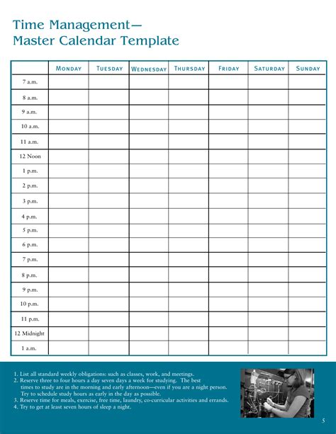 Time Management Tracking Sheet Template Blue Download Printable Pdf