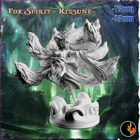 Fox Woman Miniature Kitsune Miniature For D D E Pathfinder And Other