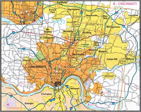 Cincinnati Ohio City Map Cincinnati Ohio • Mappery