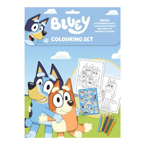 Official Bluey Colouring Set Wholesale Stationary Sticker Set