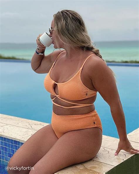 PEACH COBBLER High Waist Cheeky Bikini Bottom Peach La Vie En Rose