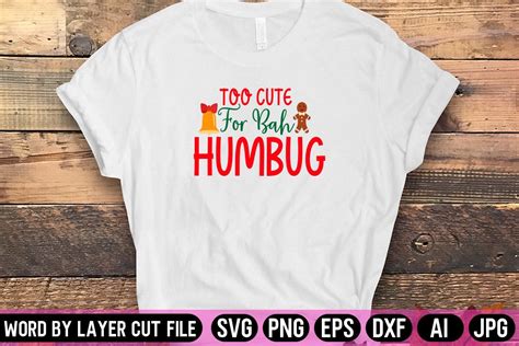 Too Cute For Bah Humbug Svg Design Graphic By Fancy Svg · Creative Fabrica