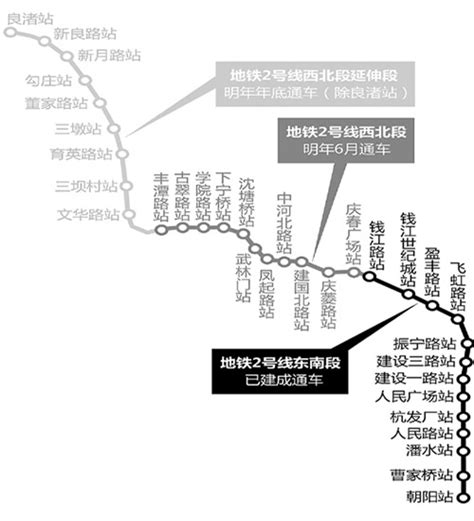 杭州地铁2号线4号线明年全线通车 Cbd城建 杭州写字楼网