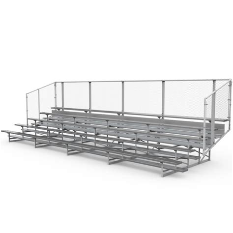 5 Row Aluminum Bleachers Baseline Series Park Warehouse
