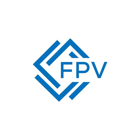 FPV letter logo design on white background. FPV creative circle letter ...