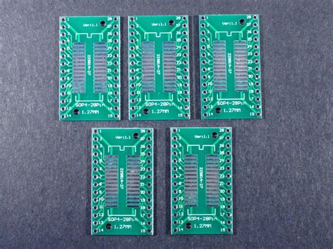 PCB SMD To DIP 28 Pin Adapter 5 Pack ProtoSupplies