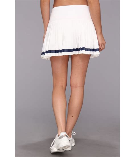 Lacoste Technical Pleated Skirt With Built In Short In White Lyst