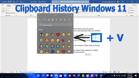 How To Open Clipboard History In Windows 11 Youtube