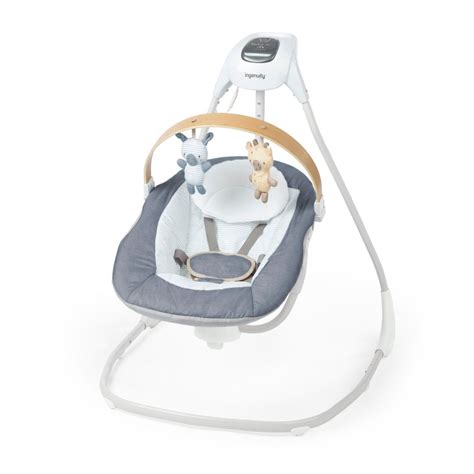 Ingenuity Simplecomfort Compact Swing Chambray Swings Baby Bunting Au