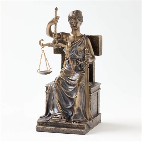 Lady Justice Statue in a Chair – Supreme Court Gifts