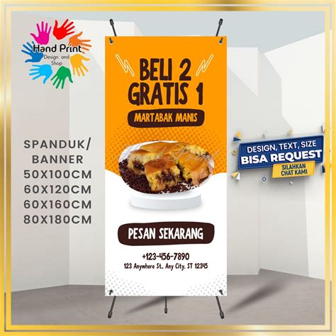 Jual Spanduk Banner Mmt Martabak Manis Martabak Telor Keju Coklat