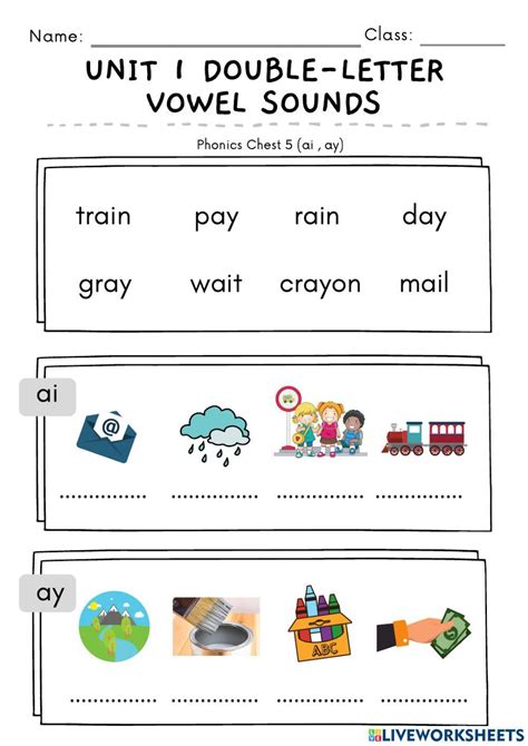 Double Letter Vowel Sounds Worksheet Live Worksheets Worksheets Library