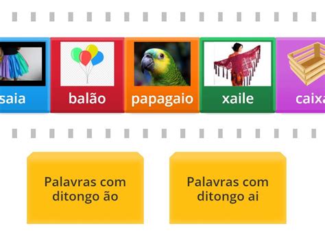 Palavras Com O Ditongo Ai - Ditongos ão/ai - Classificação rápida