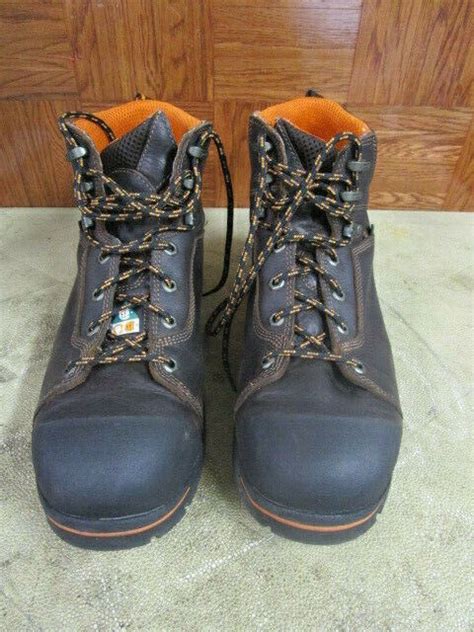 Timberland Pro Men S Endurance 6 Steel Toe Brown Leather Work Boot 52562 11 5 M Ebay