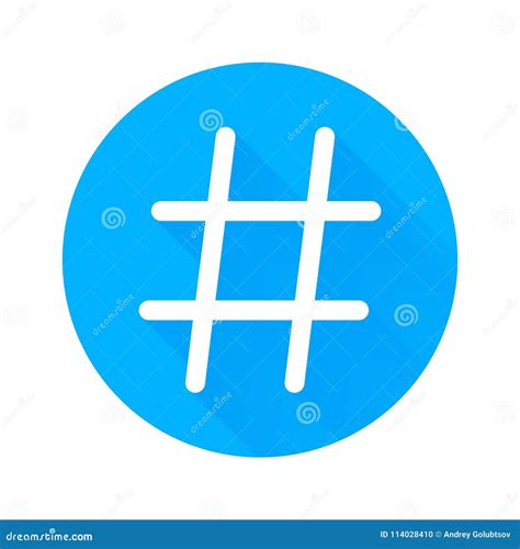 Hashtag Vector D Icon Social Hash Tag Design Symbol For Media Logo