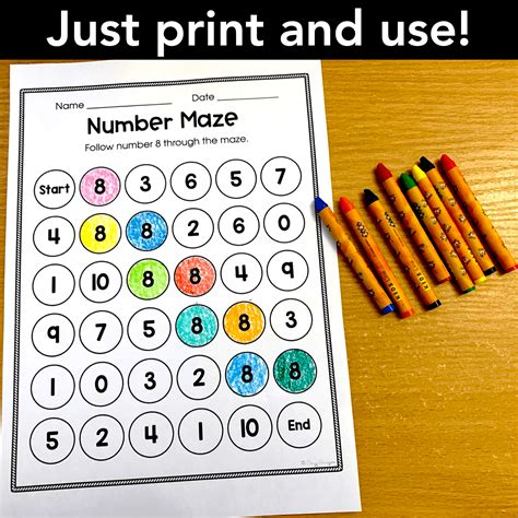 Differentiated Number Worksheets 0 20 Mazes