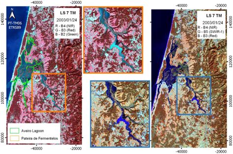 False Color Rgb Composites Of Landsat Ls Tm Bands Acquired Days